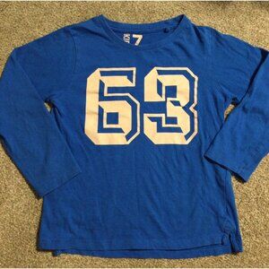 Sz 7 PLAY Cotton On Kids Blue Number 63 Tee